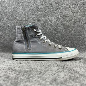 Converse Chuck Taylor All Star High Women’s Sz 8 Gray Teal Side Zip Skate Shoes